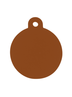 תג שם בצורת עגול ברונזה