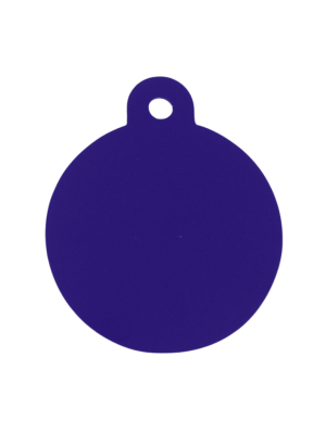 תג שם בצורת עגול כחול