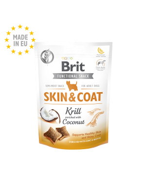 Brit Care Skin & Coat - בריט קר חטיף אילוף חצי-לח לתמיכה בעור ופרווה בריאה | 150 גרם