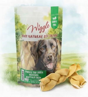 וויגל חטיף לעיסה- צמות עור באפלו 100 גרם