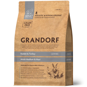 גרנדורף - ארנב והודו מזון הוליסטי לכלבים ללא דגנים - GRANDORF