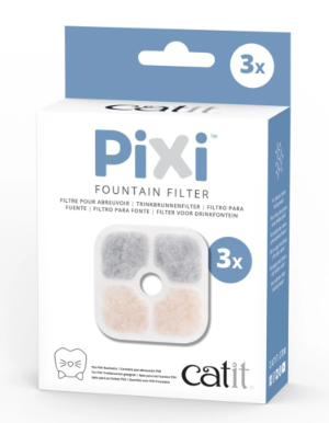 פילטר למזרקת מים Catit PIXI – סינון וריכוך מים (מארז 3 יחידות)