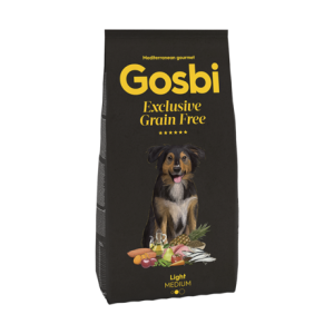 גוסבי אקסקלוסיב לייט מדיום ללא דגנים - מזון לייט לכלבים בוגרים - Gosbi