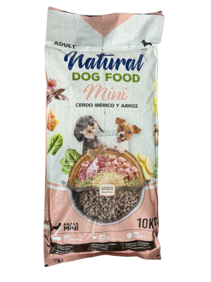 נטורל (Natural Dog Food) - מזון יבש מיני חזיר ועגל - מכיל דגנים 10 קילו