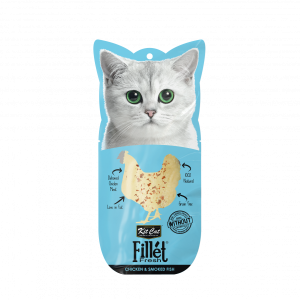 פילה עוף ודג מעושן לחתול Kit Cat Fillet Fresh – חטיף טבעי לחתול 30 גרם
