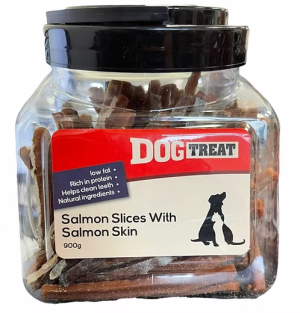 רצועות סלמון עם עור סלמון - מארז חיסכון (900 גרם) - Super Pets