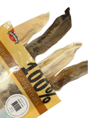 קרניבור חטיף טבעי - אוזני ארנב 5 יחידות - CARNIVORE