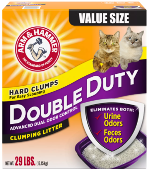 חול מתגבש מנטרל ריחות כפול Arm & Hammer Double Duty (13.15 ק"ג)