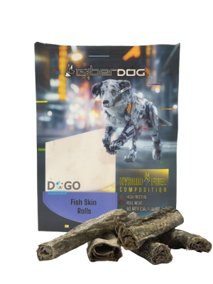 סייבר דוג חטיף טבעי רול עור דג קוד 60 גרם | CyberDog