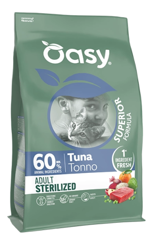 OASY (אואסי) SUPERIOR FORMULA מזון לחתולים בוגרים מסורסים טונה 6 ק"ג