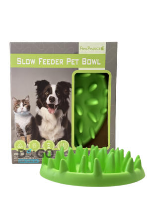 PETSPROJECT (פטס פרוג'קט) קערת האכלה איטית דשא ירוק